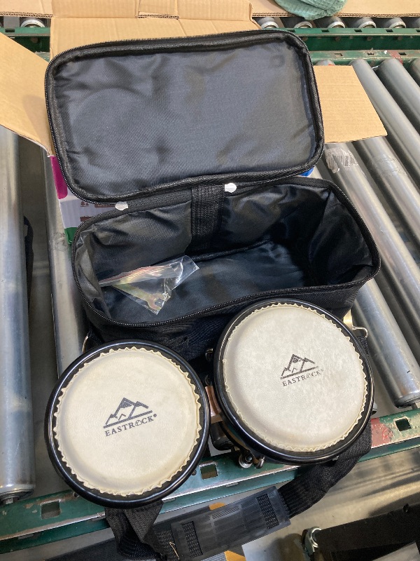 Photo 1 of EastRock Bongo Drum 4” and 5” Set for Adults Kids Beginners Professionals Tunable Wood and Metal Drum Percussion Instruments With Tuning Wrench