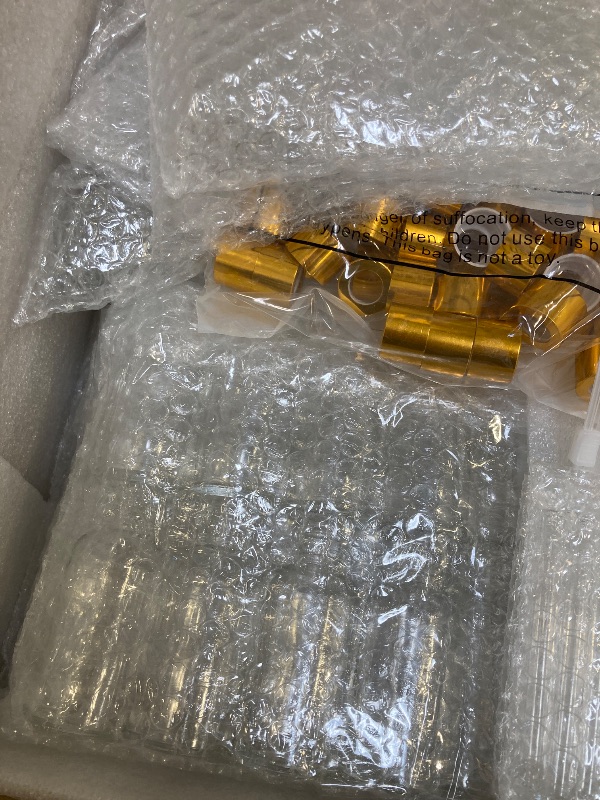 Photo 1 of Nuogo 100 Pcs Glass Dropper Bottles 1 oz Essential Oil Dropper Bottles with Labels and Funnels Golden Caps Empty Tincture Glass Containers Perfume Cosmetic Travel Liquid Containers(Clear)