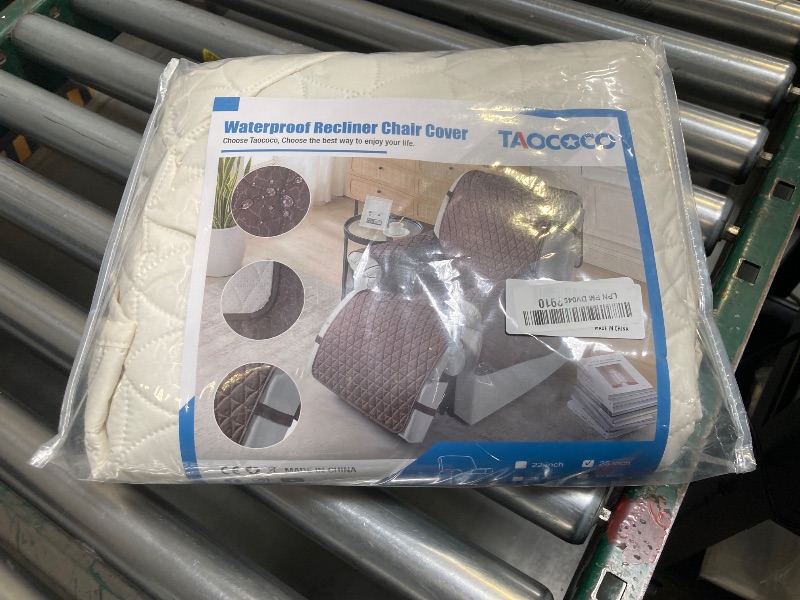 Photo 1 of TAOCOCO 100% Waterproof Recliner Cover - Recliner Cover with Non-Slip Granule, Recliner Chair Covers with Elastic Band, Recliner Chair Covers for Reclining Chair(White,Medium-25'')