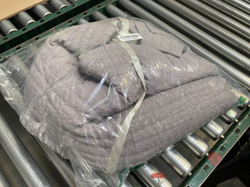Photo 1 of KASENTEX Gull Grey King Size Quilt Bedding Sets with Pillow-Shams, Lightweight Soft Bedspread Coverlet, Quilted Blanket Thin Comforter Bed Cover, All Season Summer Spring, 3 Pieces, 100x90 inches