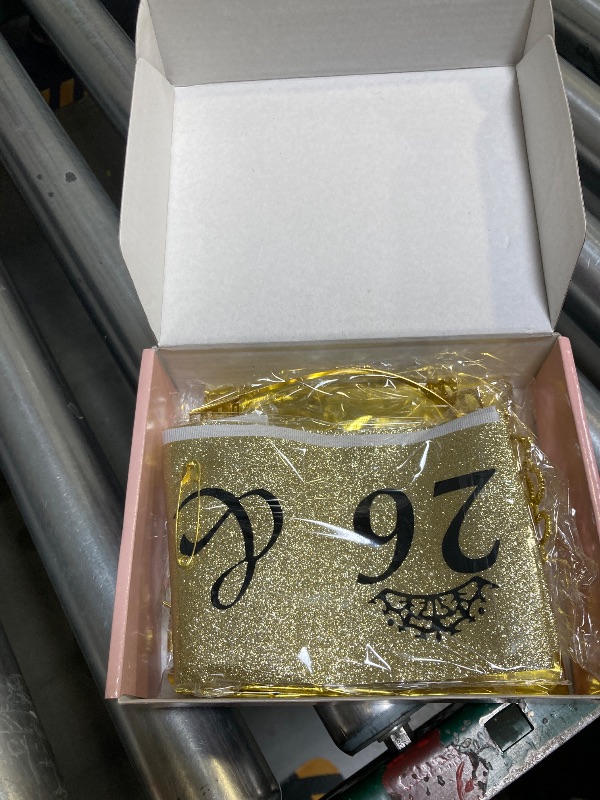 Photo 1 of 26th Birthday Decorations for Women Gold Set with 26th Birthday Tiara and Sash, Cake Topper and Candles, Number Balloons, 26 Year Old Gifts for Women