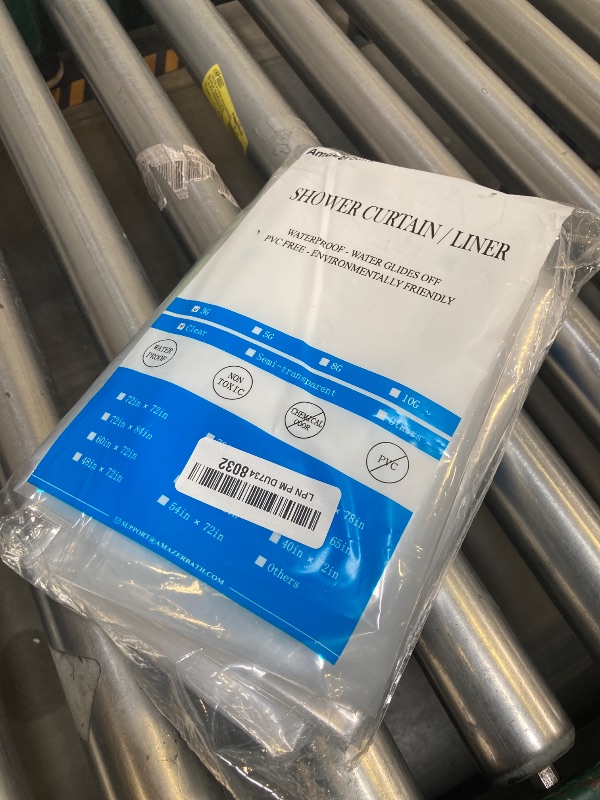 Photo 1 of AmazerBath Shower Curtain Liner 2 Pack, 72 x 96 Inches Extra Long PEVA Plastic Shower Liner with 3 Weighted Stones and 12 Rustproof Metal Grommet, Lightweight Waterproof Shower Curtain - Clear