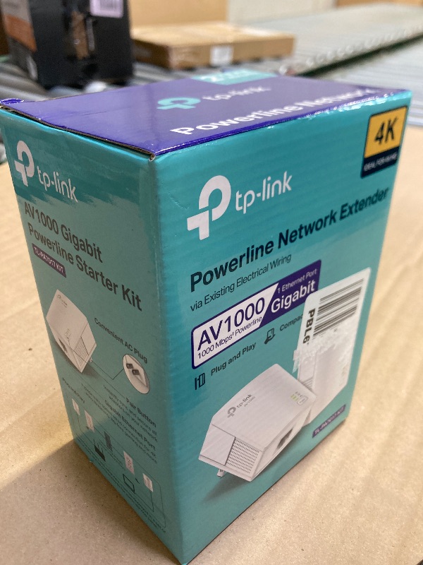 Photo 1 of TP-Link Powerline Ethernet Adapter Starter Kit - AV1000 Gigabit Port, Plug&Play, Ethernet Over Power, Nano Size, Power Saving Mode (TL-PA7017 KIT)