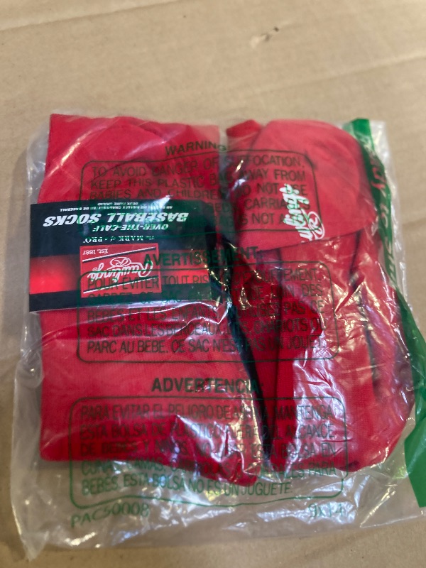 Photo 1 of Rawlings Womens Athletic Baseball Socks 2 Pair, Scarlet, Large US