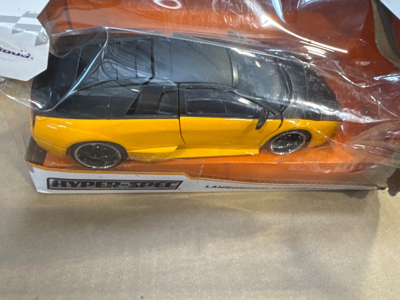 Photo 1 of Jada Toys Hyper-Spec 1:24 Lamborghini Murcielago LP 640 Die-cast Car Yellow/Black, Toys for Kids and Adults