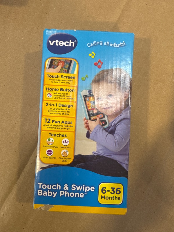 Photo 1 of VTech Touch and Swipe Baby Phone, Blue