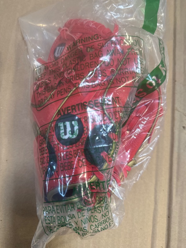 Photo 1 of Wilson 2024 A200™ EZ Catch™ 9” T-Ball Glove - Right Hand Throw, Red/Metallic Gold