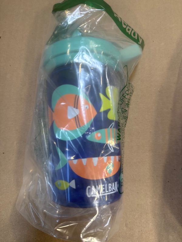 Photo 1 of CamelBak Eddy+ 14oz Kids Water Bottle with Tritan Renew – Straw Top, Leak-Proof When Closed, Fun Fish