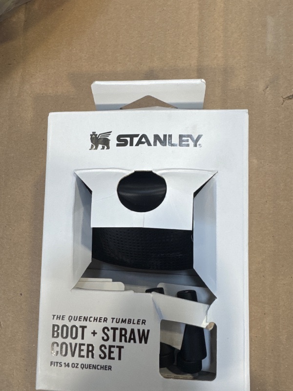 Photo 1 of Stanley Quencher Boot and Straw Cover Cap | Anti-Slip Silicone Protector for 14 oz Tumbler with Handle | Accessory Set for Stainless Steel Drinking Cup | BPA-Free | Black 2.0