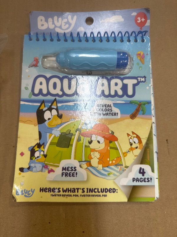 Photo 1 of Horizon Group USA Bluey Aqua Art - Reusable Water Reveal Activity Pages With Water Pen for No-Mess Drawing and Coloring