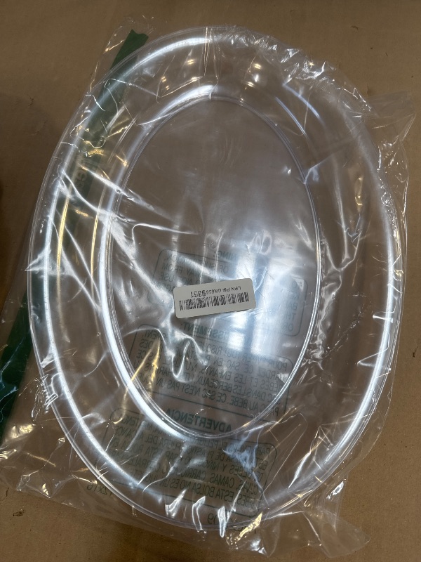 Photo 1 of Clear Oval Plastic Disposable Trays - 16" x 11" (Pack of 2) - Ideal Serving Platter for Parties & Events