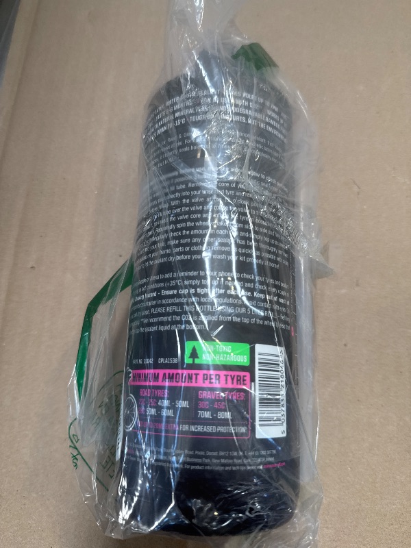 Photo 1 of Muc-Off No Puncture Hassle Road & Gravel Tubeless Sealant, 1 Liter - for Bicycle Puncture Repair - Durable Bike Tire Sealant for Road, Gravel, Commuter and XC Bikes
