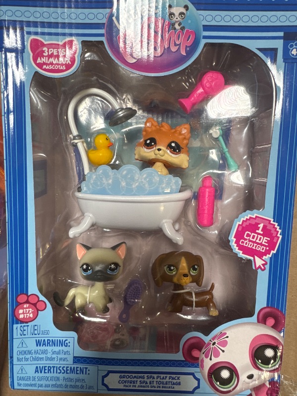Photo 1 of Littlest Pet Shop - Grooming Spa Play Pack, Gen 7 Authentic LPS Bobble Head Toy Figure, Collectible Toy Animal, Ages 4+