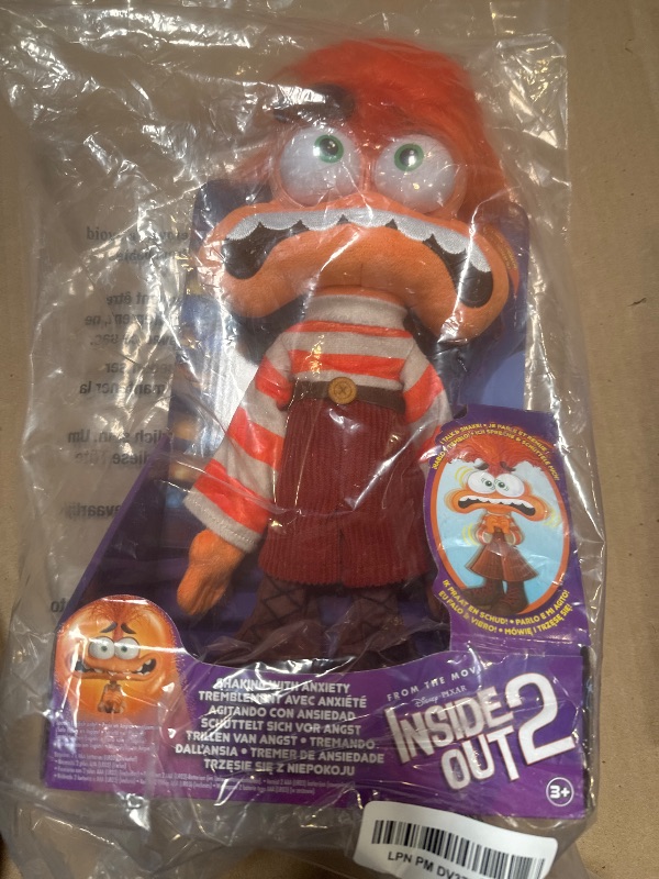 Photo 1 of Inside Out 2 Shaking With Anxiety Feature Plush, Kids Toys for Ages 3 Up by Just Play