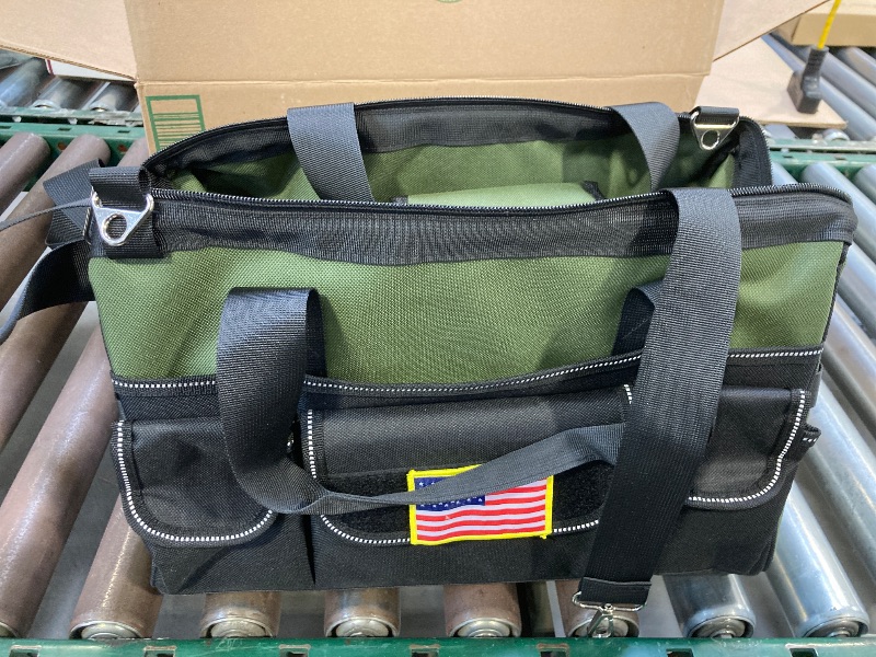 Photo 1 of Heavy Duty Tool Bag 20-Inch, 28-Pocket Portable Soft Tool Box Organizer