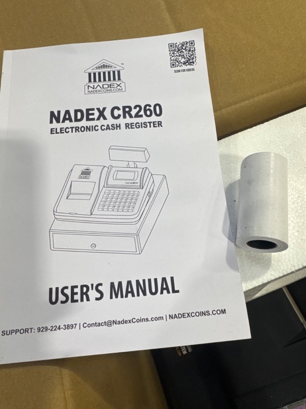 Photo 1 of Nadex CR260 Cash Register, Steel Drawer, Fast Printing, User-Friendly Interface, Black