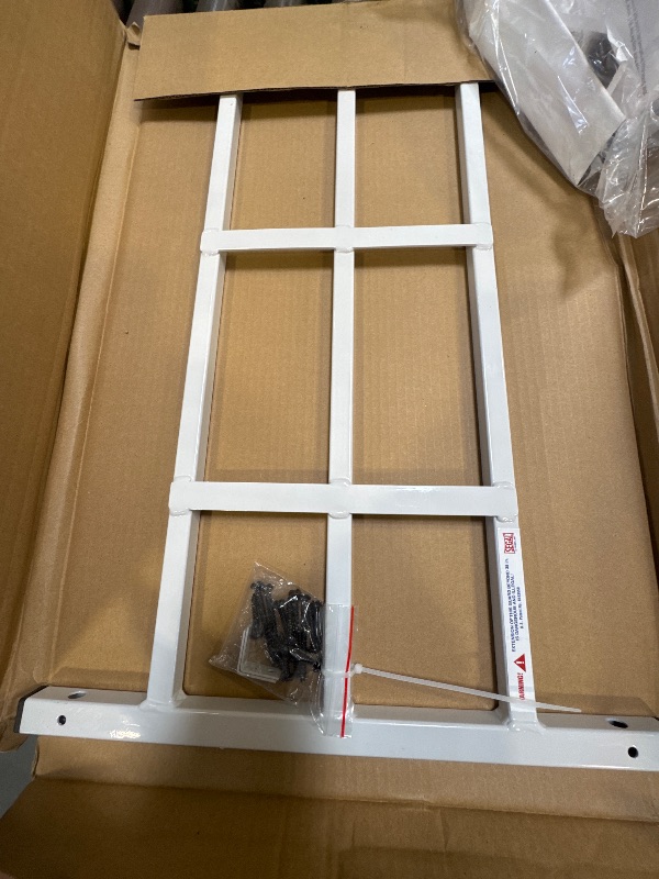 Photo 1 of Segal S 4752 Fixed Window Guard – Adjustable Child Safety Window Guard Prevents Accidental Falls, Tamper Resistant Screws Included, Non-Egress, White, 23-1/2 to 38 In. W x 15-1/4 In. H (Single Pack)