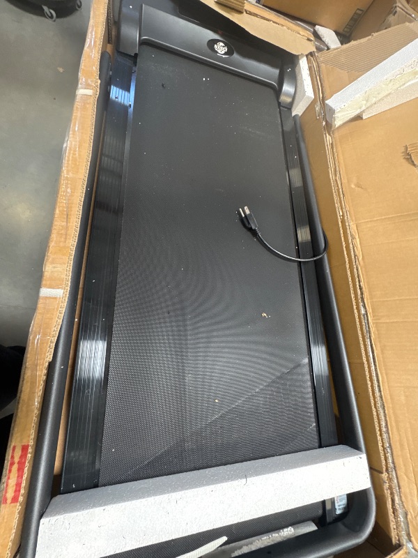Photo 1 of 2 in 1 Walking Pad Treadmill, Foldable & Portable, 2.5HP, Black, Digital Display, 300lb Max Weight, Aluminum Frame
