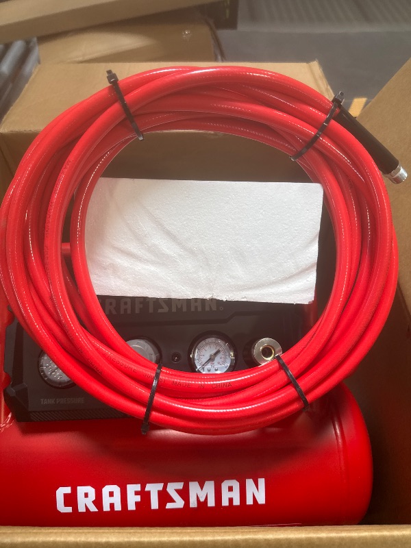 Photo 1 of CRAFTSMAN Air Compressor, 2 Gallon Portable Air Compressor 1/3HP Max 125 PSI Oil-Free Light Weight with 10 PCS Accessory Kit