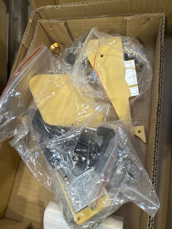 Photo 1 of Fesley DIY LP Style Electric Guitar with Mahogany Wood Body/Neck, 6 String, Techwood Fretboard, H-H Pickups, Flamed Maple Veneer Top, Build Your Own Guitar Kit - Natural
