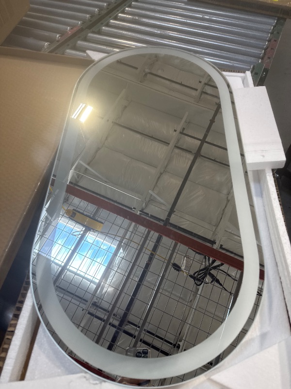 Photo 1 of Large LED Bathroom Makeup Mirror with Dimmable Lights, Anti-Fog, 16 x 32 inch
