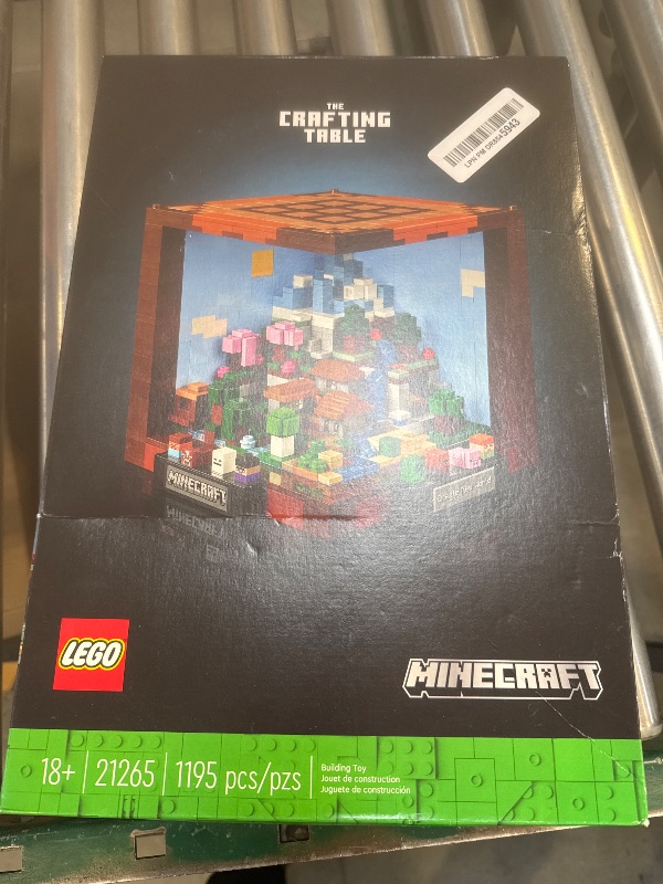 Photo 1 of LEGO Minecraft The Crafting Table, Collectible Video Game Building Set with Minecraft Figures, Mobs and Biomes, 15 Year Anniversary Model, Build and Display Minecraft Gift for Adults, 21265