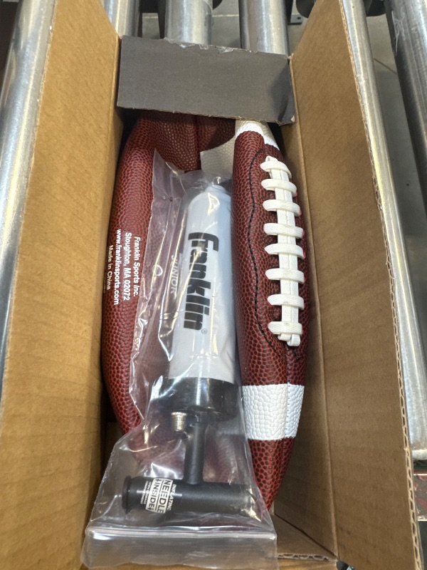 Photo 1 of Franklin Sports Grip-Rite Junior Football — Fun Youth-Size Synthetic Leather Football for Kids’ Games