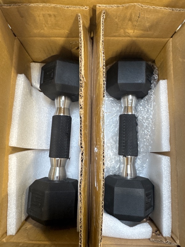 Photo 1 of CAP Barbell Coated Dumbbell Weights with Padded Grip, Pair, 5 LBS