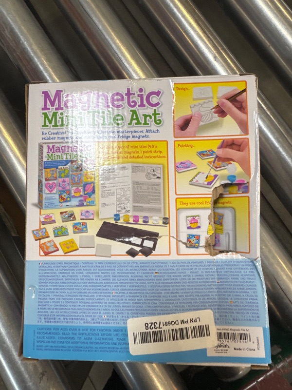 Photo 1 of 4M Magnetic Mini Tile Art, Art & Crafts DIY Kit, For Boys & Girls Ages 8+