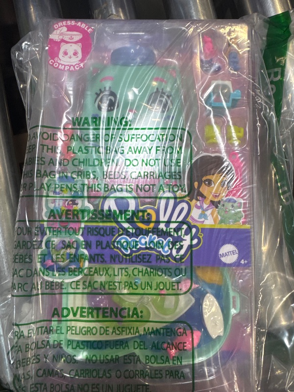 Photo 1 of Polly Pocket Dolls and Playset, Set Sail Kitty Compact, Travel Toy with 1 Micro Doll, Pet Cats, Food & Fashion Styling Accessories