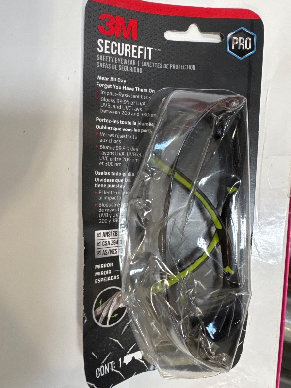 Photo 1 of Safty Gls Secure Fit Mir