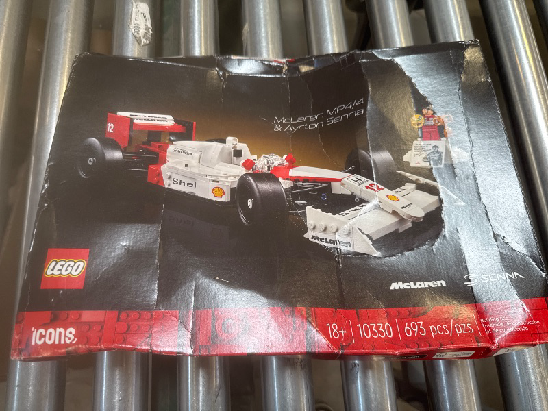 Photo 1 of LEGO Icons McLaren MP4/4 & Ayrton Senna Minifigure Model Car Kit - Buildable F1 McLaren Set for Adults, Ages 18+ - Gift for Graduation - 10330