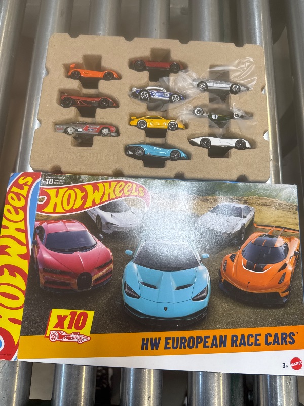 Photo 1 of Hot Wheels Toy Cars, 10-Pack of Race Cars, Includes 1:64 Scale Corvette, Lamborghini, McLaren Originals