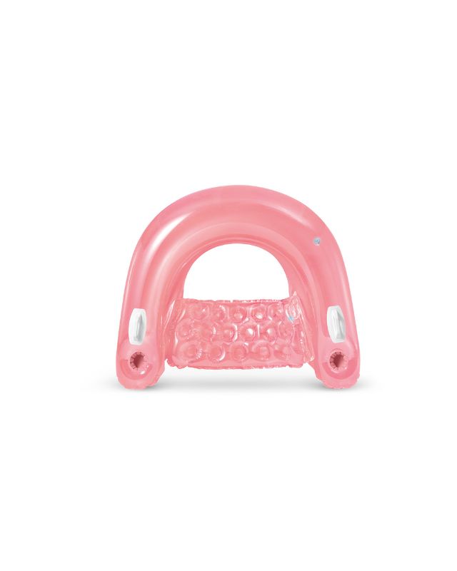 Photo 1 of Intex 58859EP Sit 'N Float Inflatable Pool Float: Pool Lounge with Built-in Cup Holders – Heavy-Duty Handles – 220lb Weight Capacity – 58" x 39" – PINK 