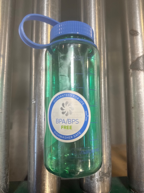 Photo 1 of Nalgene Water Bottle - Lightweight Sustain Tritan BPA-Free Shatterproof Bottle for Backpacking, Hiking, Gym, 16 OZ, Wide Mouth, Pastel Green