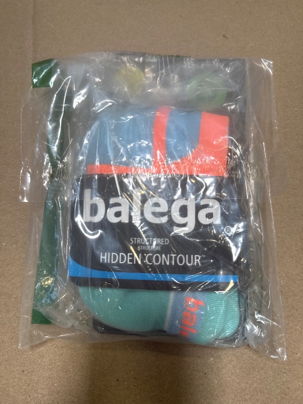 Photo 1 of Balega Hidden Contour Upcycled Impact Resistance / Cushioning Performance No Show Athletic Running Socks for Men and Women (1 Pair) Aqua/Peach, Small