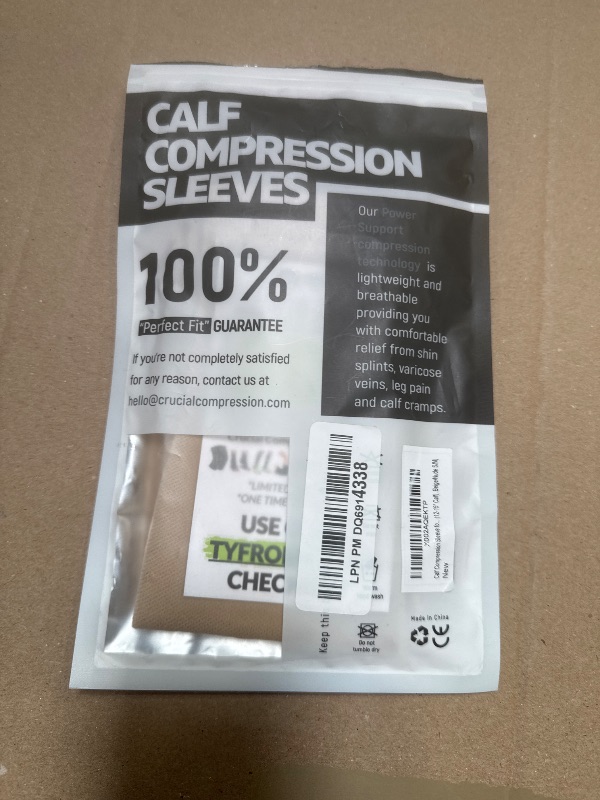 Photo 1 of Calf Compression Sleeve for Men & Women (20-30mmHg) - Best Calf Compression Socks for Running, Shin Splint, Calf Pain Relief, Leg Support Sleeve for Runners, Medical, Air Travel, Nursing, Cycling