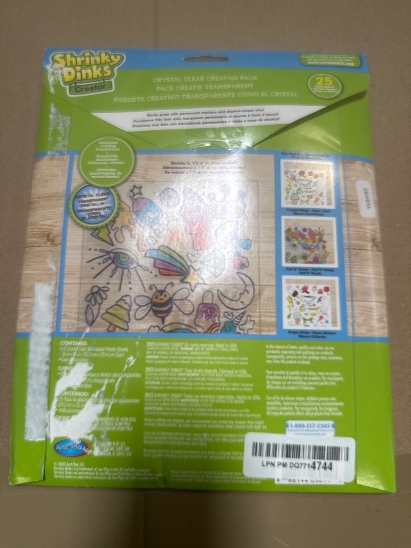 Photo 1 of Shrinky Dinks Creative Pack, 25 Sheets Crystal Clear, Kids Art and Craft Activity Set, Kids Toys for Ages 6 Up by Just Play