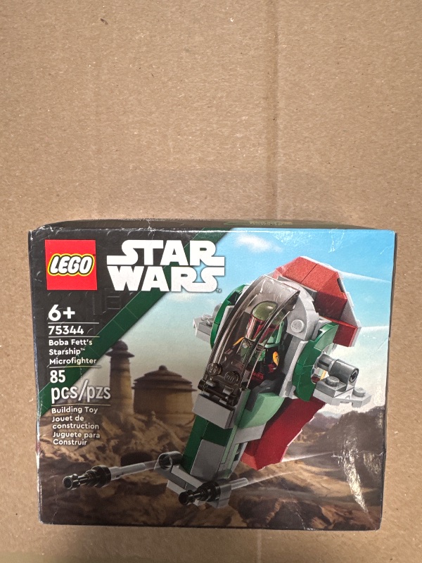 Photo 1 of LEGO Star Wars Boba Fett's Starship Microfighter 75344, Building Toy Vehicle with Adjustable Wings and Flick Shooters, The Mandalorian Set for Kids