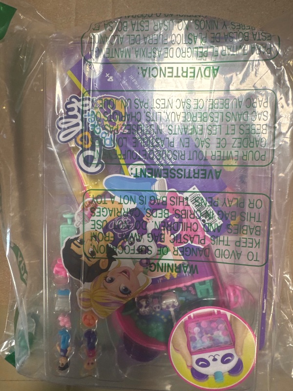 Photo 1 of Polly Pocket Dolls & Playset, Bubble Tea Panda Compact, Animal Toy with 2 Micro Dolls, Pet Panda & Food Accessories