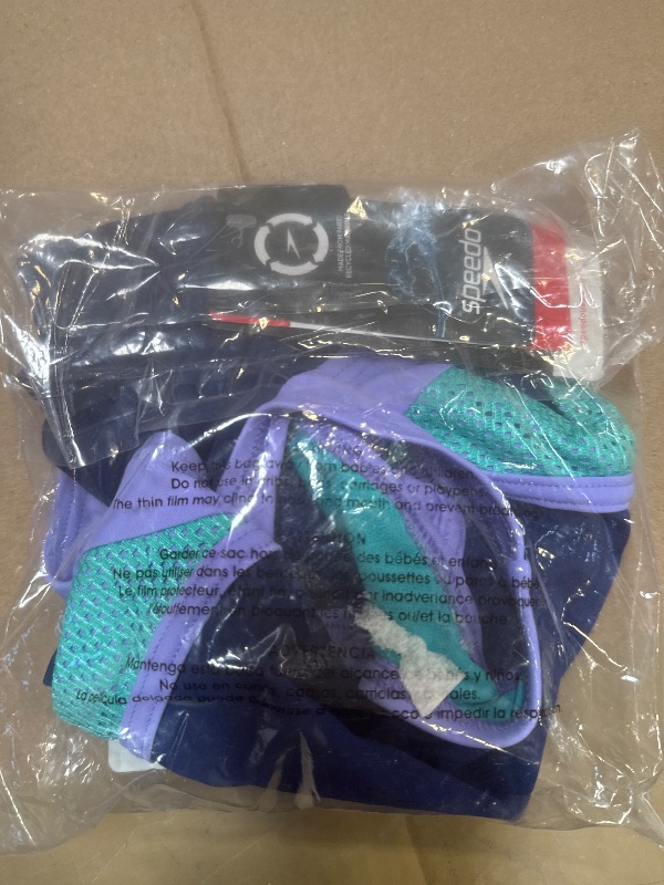Photo 1 of Speedo Girl's Swimsuit One Piece Mesh Splice Thick Strap Size 7
