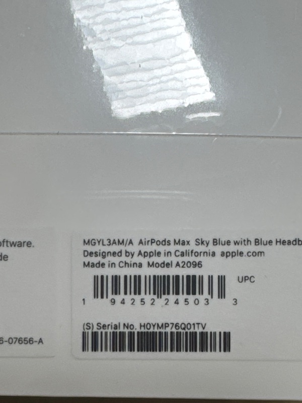 Photo 1 of Apple AirPods Max Wireless Over-Ear Headphones, Active Noise Cancelling, Transparency Mode, Personalized Spatial Audio, Dolby Atmos, Bluetooth Headphones for iPhone – Sky Blue