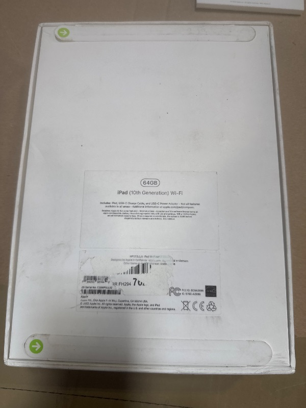 Photo 1 of Apple iPad (10th Generation): with A14 Bionic chip, 10.9-inch Liquid Retina Display, 64GB, Wi-Fi 6, 12MP front/12MP Back Camera, Touch ID, All-Day Battery Life – Silver