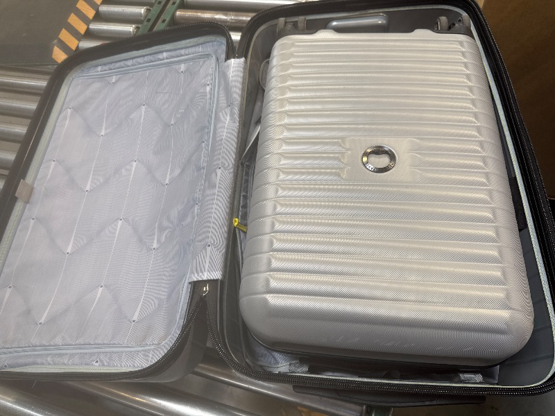 Photo 1 of Delsey 2-piece Hardside Trunk Set (Silver)
