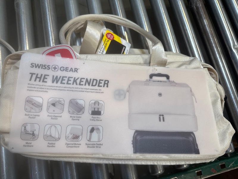 Photo 1 of Swissgear Weekender Travel Tote Bag,  Cream 10"Wx18"LX13"H
