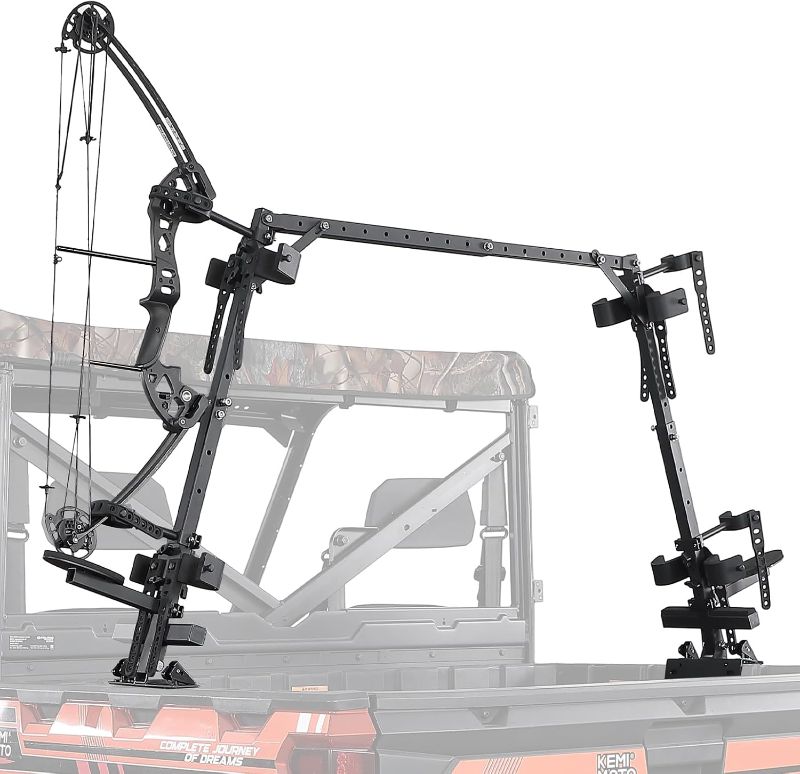 Photo 1 of KEMIMOTO UTV Tool Holder for Quick-Draw Sporting Clays Rack for 6 Tools or Crossbows, Cargo Bed Mount Compatible with Polaris Ranger General Golf Cart