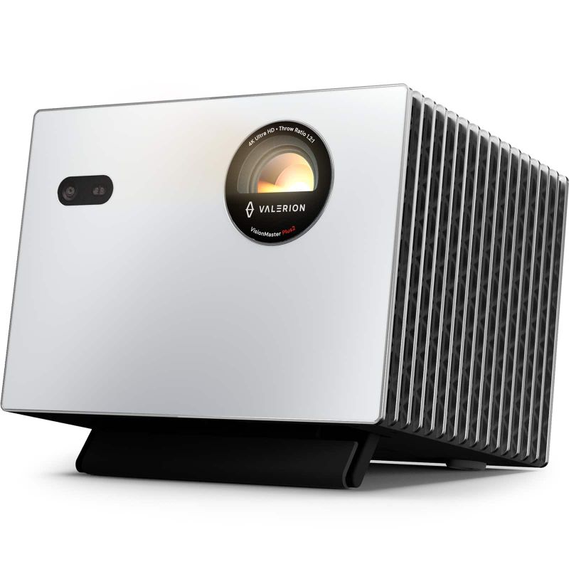 Photo 1 of Valerion - StreamMaster Plus2 Triple Laser Projector,4ms Lag-Free Gaming, HDR10+, AI 4K UHD,2X Faster Performance, - Pearl White