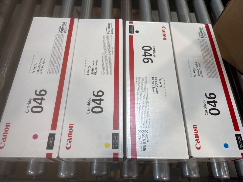 Photo 1 of Canon 046 Capacity Laser Toner Cartridge Bundle (Yellow, Magenta, Cyan, Black) 
