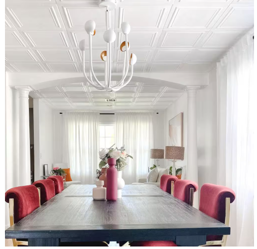 Photo 1 of Ceiling Tile in Plain White SET OF 11 
