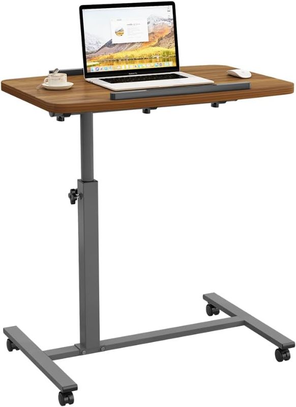 Photo 1 of Laptop Table Mobile Adjustable Height Laptop Stand Portable Desk Notebook Swivel Laptop Desk Rolling Desk Laptop Table Laptop Stand for Couch Hospital Bed Table
